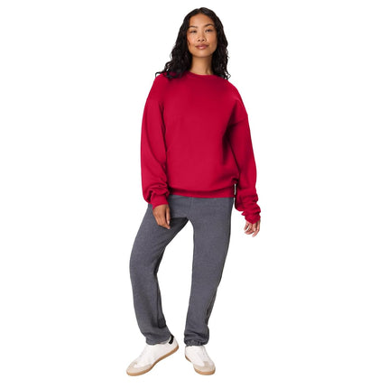 Hanes mensOF260Ultimate Cotton Sweatshirt Long Sleeve Sweatshirt - Red - XL