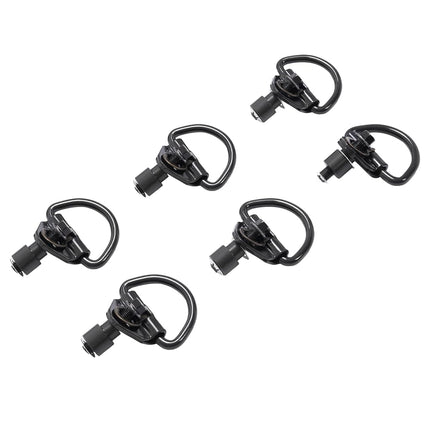 ALMULOO Crochets d'arrimage compatibles avec les fourgons de transport Ford Transit 150 250 350 2015-2024, anneaux en D en acier noir thermolaqué, 6 pièces