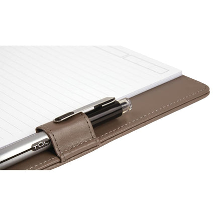 TUL Custom Note-Taking System Discbound Notebook, Junior Size, Leather Cover, Black