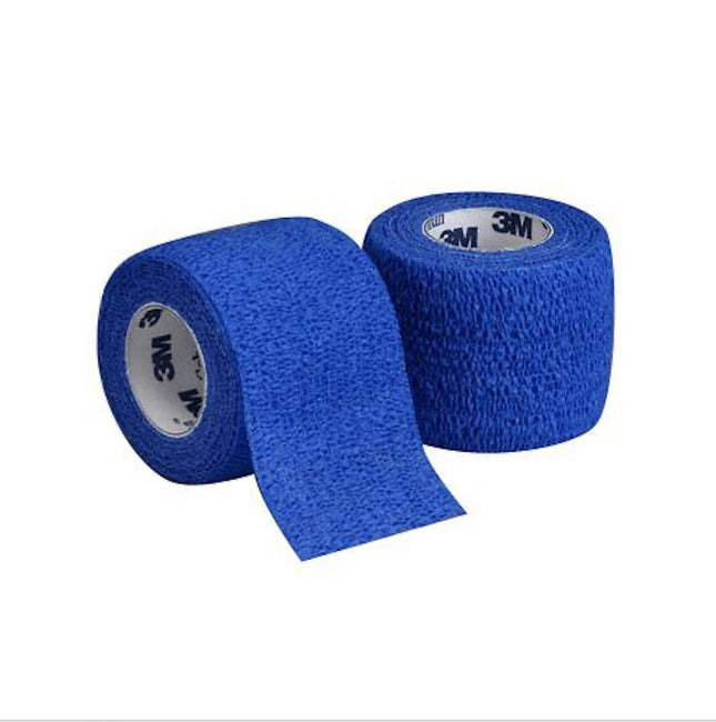 3M Coban Self-Adherent Wrap, Blue, 1"x 5yds, Box o