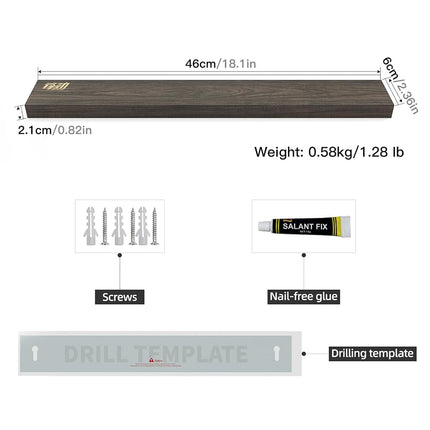 FINDKING Magnetic Bar 46 cm Ash Wood Kitchen Knife Holder Wall