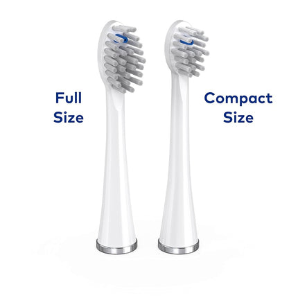 Cabezales de cepillo de repuesto Waterpik originales de tamaño completo con cubiertas para cepillo de dientes y seda dental Sonic-Fusion SFFB-2EW, 2 unidades, blanco