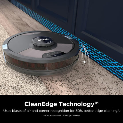 SHARK RV2620WD AI Ultra Robot Aspiradora y Trapeadora con Navegación Matrix Clean, Tecnología CleanEdge, Perfecta para Pelo de Mascotas, Alfombras, Suelos Duros, Compatible con Alexa, Negro/Moca