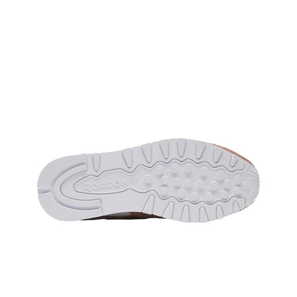 Reebok CLASSIC LEATHER, Zapatillas de mujer, Blanco/Tierra quemada/Rojo aro, 4 UK