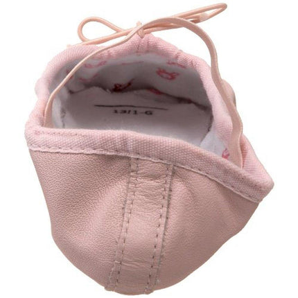 Bloch Dance Girl's Bunnyhop Full Sole Leather Ballet Slipper/Shoe, Pink, Wide Little Kid