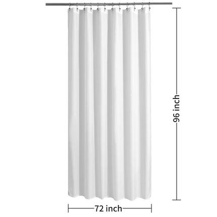 ALYVIA SPRING Waterproof Fabric Shower Curtain, 72" x 96", Soft and Lightweight Shower Curtain with Magnets, Machine Washable, White