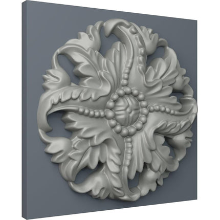 Ekena ROS04X04MO 4 7/8" OD x 5/8" P Medium Monique Round Rosette, Primed