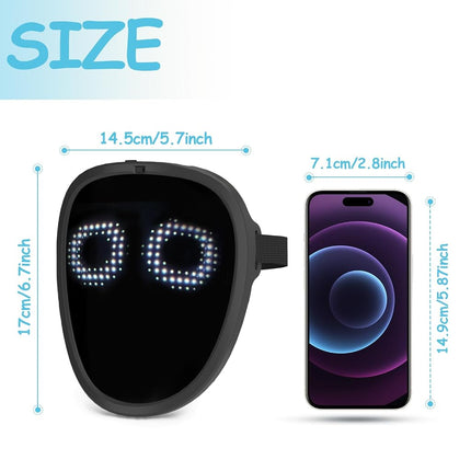 Depointer Life Kids Led Mask with Gesture Sensing LED Lighted Face Mask for Costume Cosplay Party Masquerade,Ages 5-10