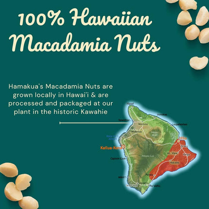 Hamakua Macadamia Nuts - Sweet Glazed Kona Coffee - Hawaiian Grown Flavored Dry Roasted Half and Whole Macadamias - Natural Eco-Friendly Large Macadamia Nuts
