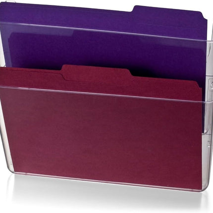 Officemate Wall File, Letter Size, Clear, 2 Pack (