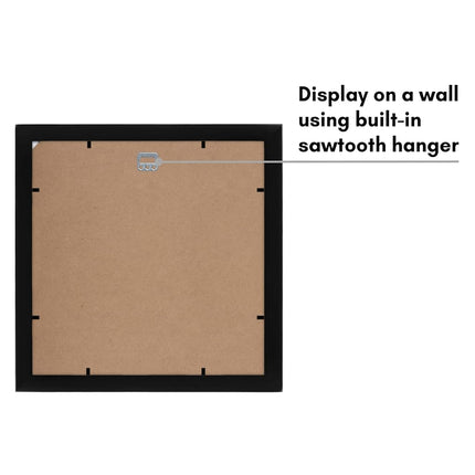 Americanflat 12x12 Picture Frame with Shatter-Resistant Glass - Use as 8x8 Frame with Mat or 12x12 Frame Without Mat - Signature Collection - Photo Frame for Wall Display - Black