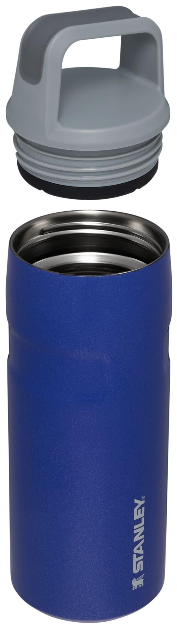 Stanley IceFlow Cap and Carry+ Water Bottle 16 OZ | Wide Mouth Twist Lid | Lightweight & Leakproof for Travel & Gym | Insulated Stainless Steel | BPA-Free | Lapis Glimmer
