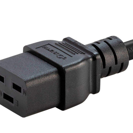 Monoprice Cable de alimentación de alta resistencia - NEMA 6-20P a IEC 60320 C19, 12AWG, 20A/2500W, SJT, 125V, Negro, 1.83m