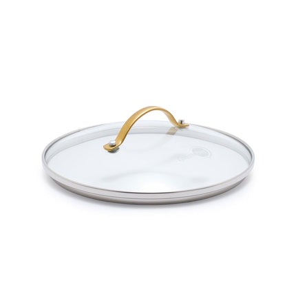 GreenPan 8" Tempered Glass Lid for Pots and Pans Cookware, Gold-Tone Handle with Matte Finish, Dishwasher and Oven Safe