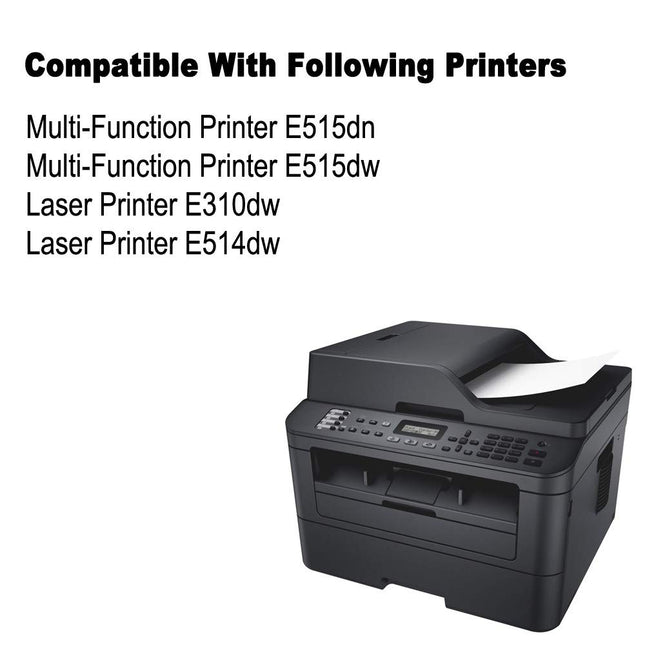 Brother E310 Toner Cartridge Replacement for Dell E514dw, E515dw, E515dn - 2-Pack (Black)