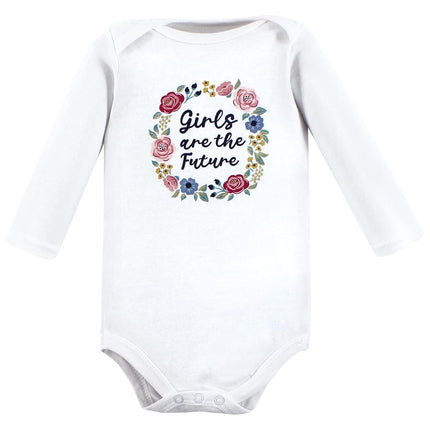 Hudson Baby mamelucos de manga larga de algodón para niñas, Girls World, 6-9 meses