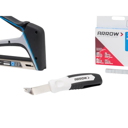 Arrow Fastener T50X Stapler Kit with Stapler, Puller & 1000 Staples