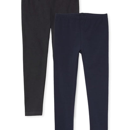 The Children's Place Girls Assorted Leggings 2 Pack, Black/Tidal 2-Pack, X-Large