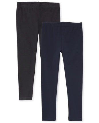 The Children's Place Girls' Leggings 2-Pack, Black