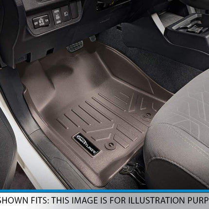 SMARTLINER Custom Fit Floor Mats 3 Row Liner Set Cocoa for 2017-2020 GMC Acadia with 2nd Row Bucket Seats