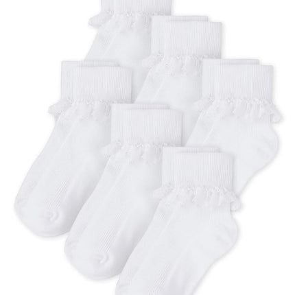 The Children's Place Socks Turn Cuff SocksGirls, White, G
