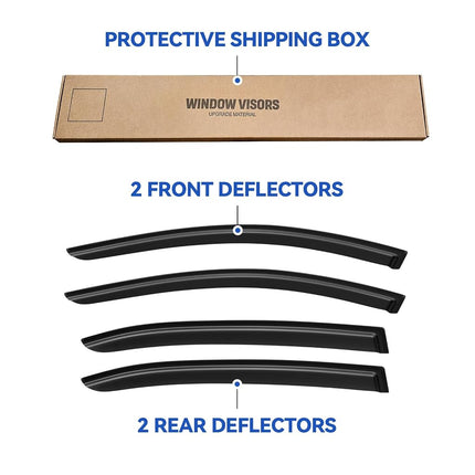 Window Visors Rain Guards for 2014-2018 Mazda 3 Sedan & Hatchback