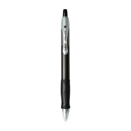 BIC Velocity Retractable Ballpoint Pens, Medium Point (1.0 mm), Black Ink Pens, 12-Count Pack, With Comfortable Grip