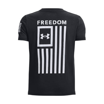 Under Armour Boys' New Freedom Flag T-Shirt, Steel Light Heather (035)/Steel, X-Small