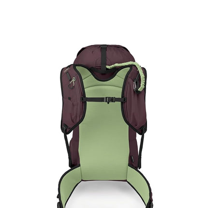 Osprey Firn 28L Ski and Snowboard Backpack, Elderberry Purple/Peppermint Green, Medium/Large