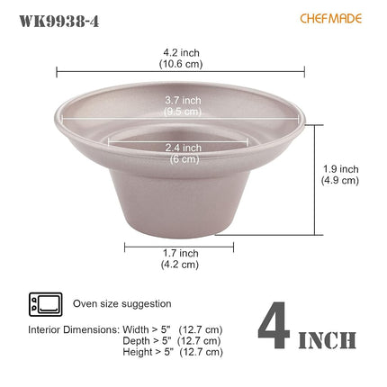 CHEFMADE Muffin Cake Pan, Nonstick 4-Inch 4Pcs Cupcake Pan Set