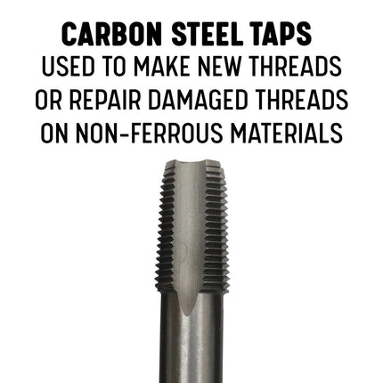Drill America DWTPT Series Qualtech Carbon Steel Pipe Tap, Uncoated (Bright) Finish, Round with Square End Shank, 2-1/2"-8 NPT (Pack of 1)