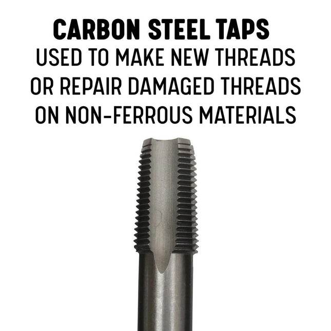Drill America DWTPT Series Qualtech Carbon Steel Pipe Tap, Uncoated (Bright) Finish, Round with Square End Shank, 2-1/2"-8 NPT (Pack of 1)