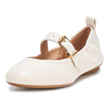 Cole Haan Women's Graclyn Mary Jane Ballet Flats, Ivory Leather, 4 UK