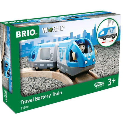 BRIO World Travel Battery Train for Kids Age 3 Years Up - Wooden Railway Expansions and Accessories