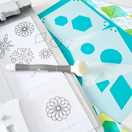 Sizzix Print and Pattern Starter Kit, Stencil & Stamp Tool Accessory, Grey