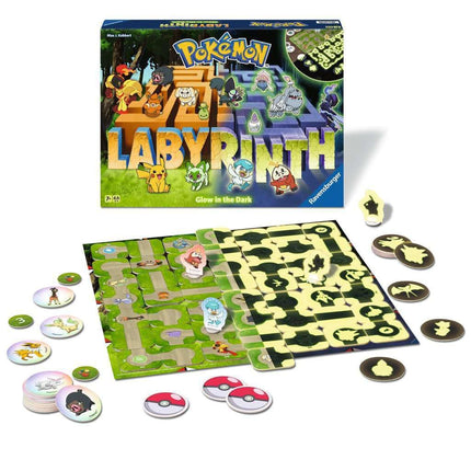 Ravensburger - Pokemon Maze Glow in the Dark - Pokemon Maze Game Glow in the Dark - 2-4 Players - Ages 7+ - Thinking & Strategy - 22705