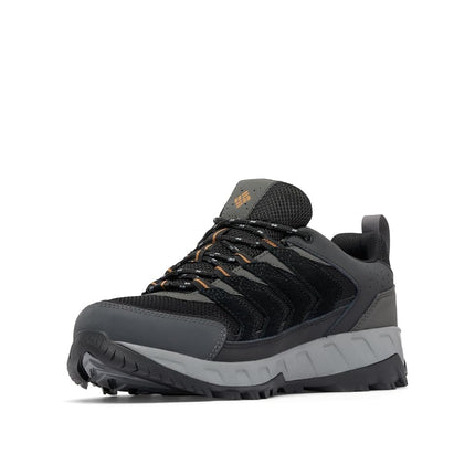 Columbia Men's Strata Trail Low Waterproof Hiking Shoe, Black/Elk, 9.5 Wide