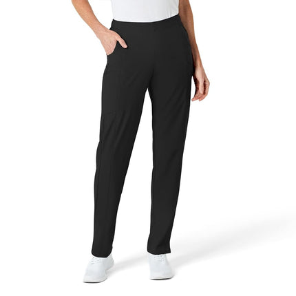 WonderWink Women's Flat Front Cargo Pant, Black, X