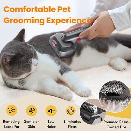IZSOHHOME Pet Grooming Kit Gift Set, Compatible with Dyson V15 V11 V10 V8 V7 V6, Dog Cat Shedding Brush with 3.3ft Hose, Massage Hair Remover, Includes Chew Rope Toy, Gift Box Packaging
