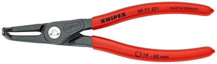 KNIPEX - 48 21 J21 Tools - Precision Circlip Pliers, Internal, 90 Degree Angled, 3/4"-2 3/64" Bore Dia. (4821J21)