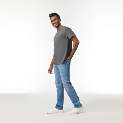 Gildan Men's Heavy Cotton T-Shirt, Style G5000, Multipack, Dark Grey (Pack of 3), XL