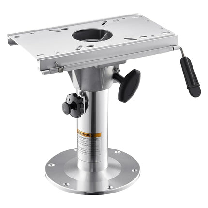 VEVOR Boat Seat Pedestal, Adjustable Height from 13.39 to 19.2 Inches, Aluminum Alloy Boat Chair Base with Slide, 5-inch Sliding Travel, Locking Design, Ideal for Fishing and Boating Enthusiasts