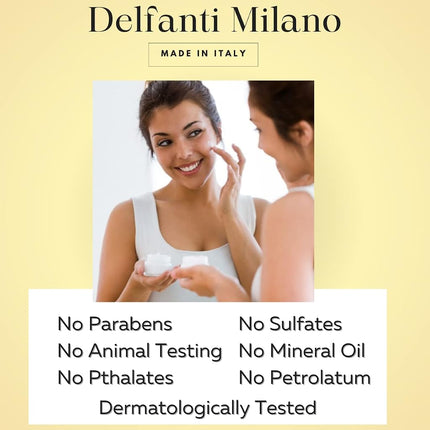 DELFANTI Milano Crema de día antienvejecimiento con colágeno 24K Hecho en Italia 50 ml