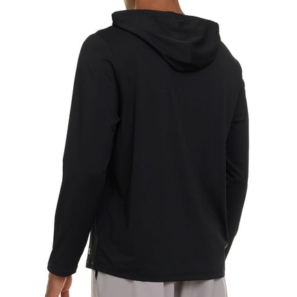Champion Men's Sun Hoodie, Long Sleeve UPF 50+ Rash Guard Fishing Sun Shirt, Black, L