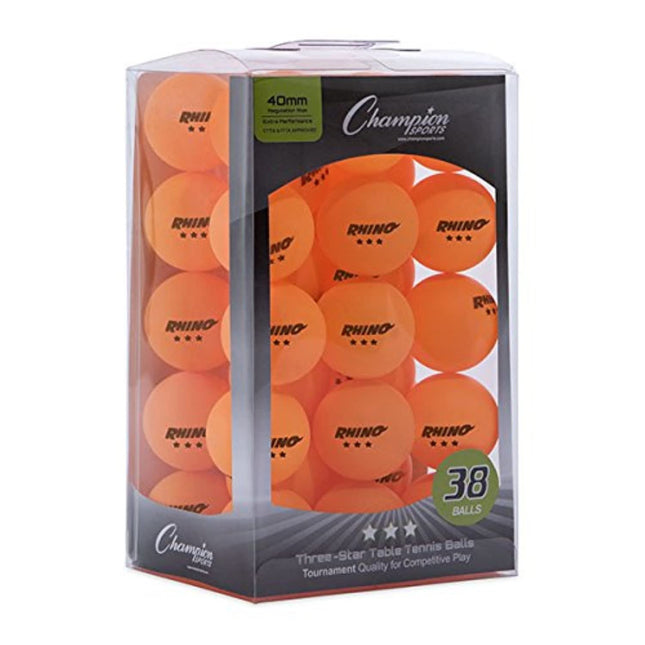 Champion Sports 3 Star Table Tennis Ball Pack, Tou