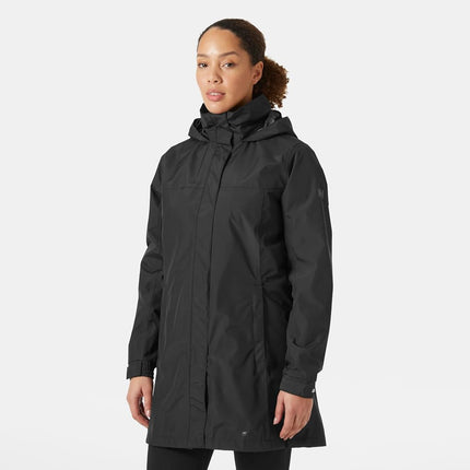 Helly Hansen Women's Aden Long Waterproof Jacket, Black, XS