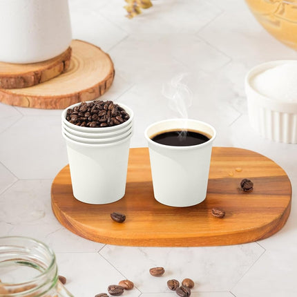 Dealusy 100 Count Paper Cups 4 oz, Leak-Free Food Safe 4oz Cups, Paper Coffee Cups, Hot Cups, Disposable Small Paper Cups