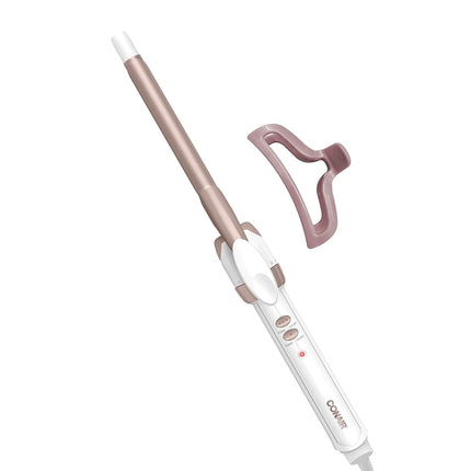 Conair Double Ceramic 1/2-Inch Curling Iron with Bonus Claw Clip, 0.5" Barrel Produces Spiral Curls – for use on Short to Medium Hair