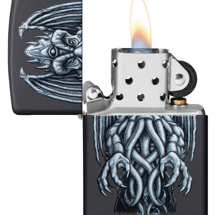 Zippo MultiCut Gargoyle Armor Antique Silver Pocket Lighter, One Size