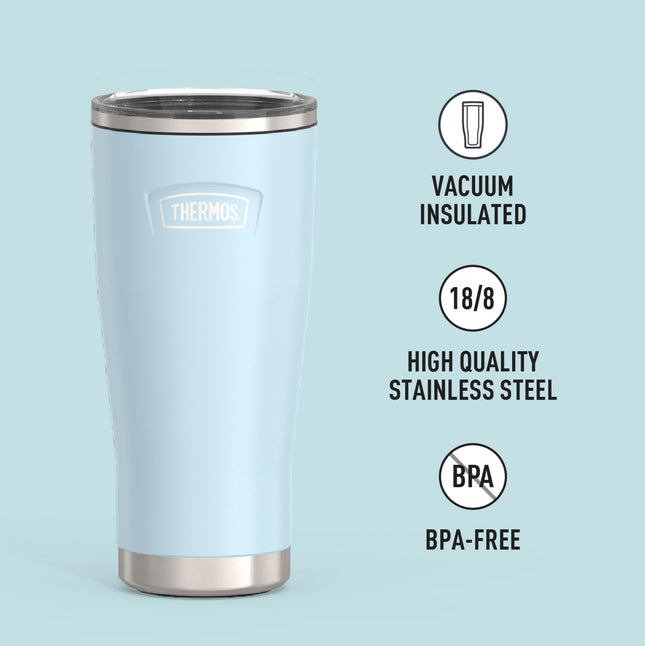 Vaso térmico Glacier de acero inoxidable de 24 oz con tapa deslizable